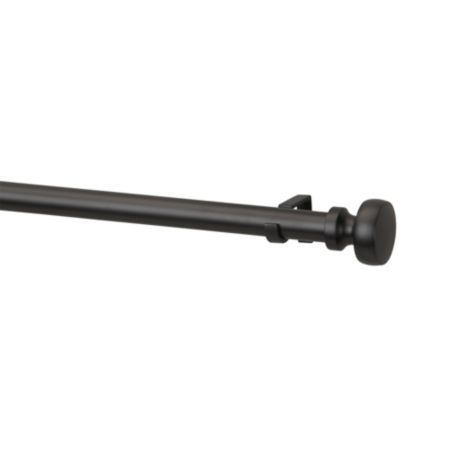 Rorke Black 1 25 Dia X28 48 Curtain Rod Set Reviews Crate