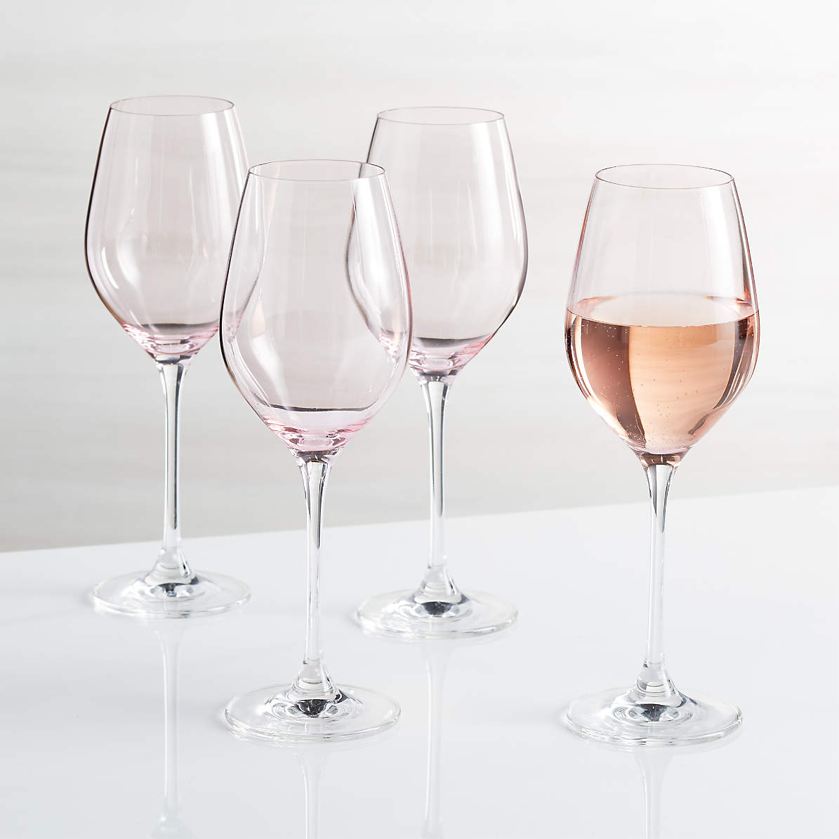 Rose Wine Glass Set Of 4 Reviews Crate And Barrel