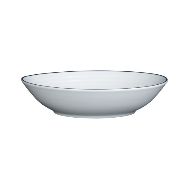 Roulette Blue Band Serving Bowl in Serving Bowls + Reviews Crate and