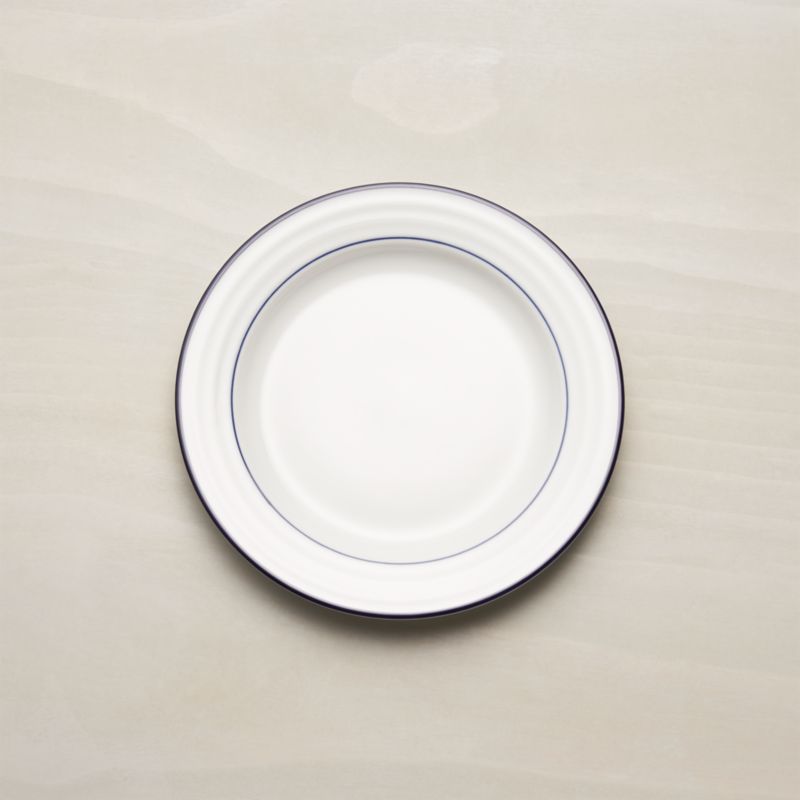 Roulette Blue Band Salad Plate + Reviews | Crate And Barrel