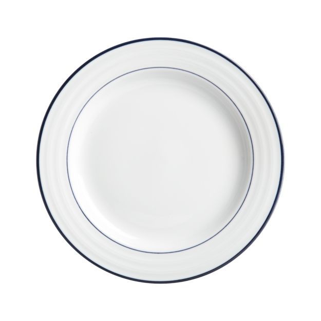 Roulette Blue Band Salad Plate + Reviews Crate and Barrel