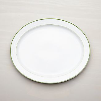 Roulette Green Band Oval Platter