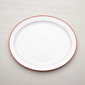 Roulette Red Band Oval Platter