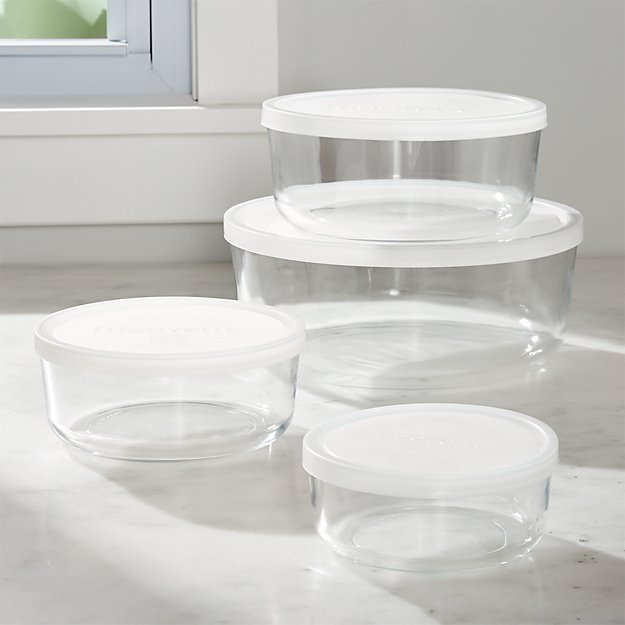 4Piece Round Storage Bowl Set Crate and Barrel
