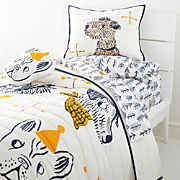 gray kids bedding