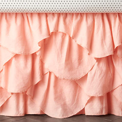 pink crib skirt