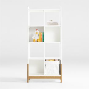 Image of Rue 27" White Wood 8-Cube Bookcase