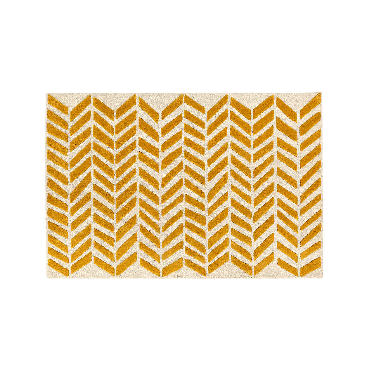 8x10' Yellow Chevron Rug + Reviews Crate and Barrel