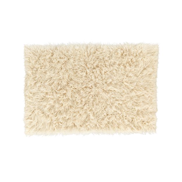 White Flokati Rug Crate and Barrel