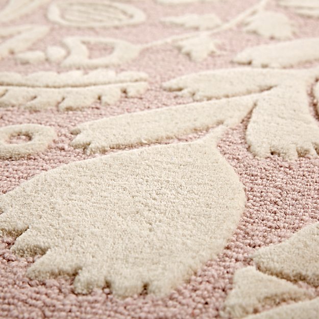 4x6 Pink Forest Floor Kids Rug Reviews Crate And Barrel