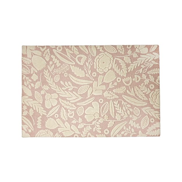 4x6 Pink Forest Floor Kids Rug + Reviews Crate and Barrel