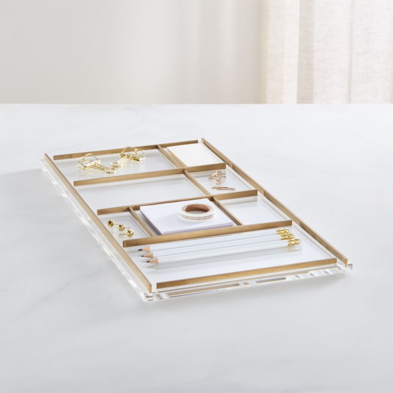 Russell Hazel Acrylic Desk Tray Crate And Barrel