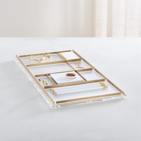 Russell Hazel Acrylic Desk Tray Crate And Barrel