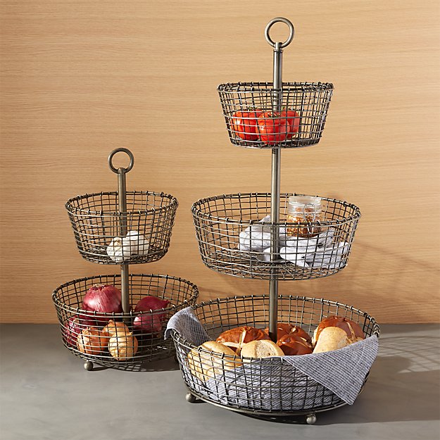 Bendt 3 Tier Iron Fruit Basket Reviews Crate And Barrel