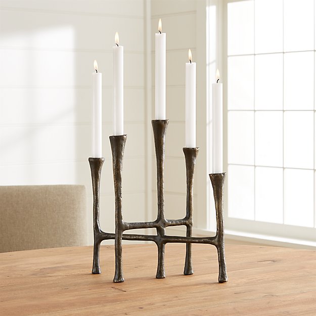 Rustic Candle Holder Centerpiece Crate and Barrel