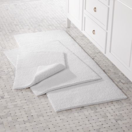 Rylan White Reversible Bath Rug Crate And Barrel