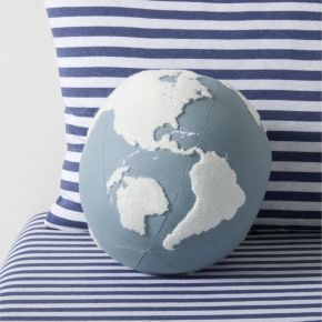 Image of Smithsonian Earth Shaped Tufted Kids Throw Pillow