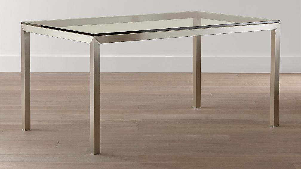 stainless steel glass table top kitchen table