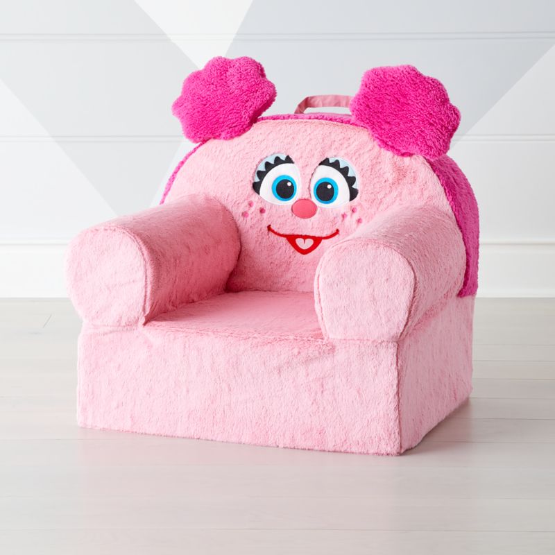 Sesame Street Large Furry Abby Cadabby Nod Chair Crate And