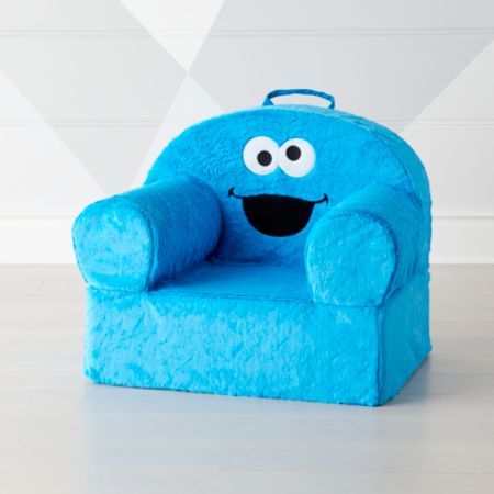 Sesame Street Large Furry Cookie Monster Nod Chair Crate And