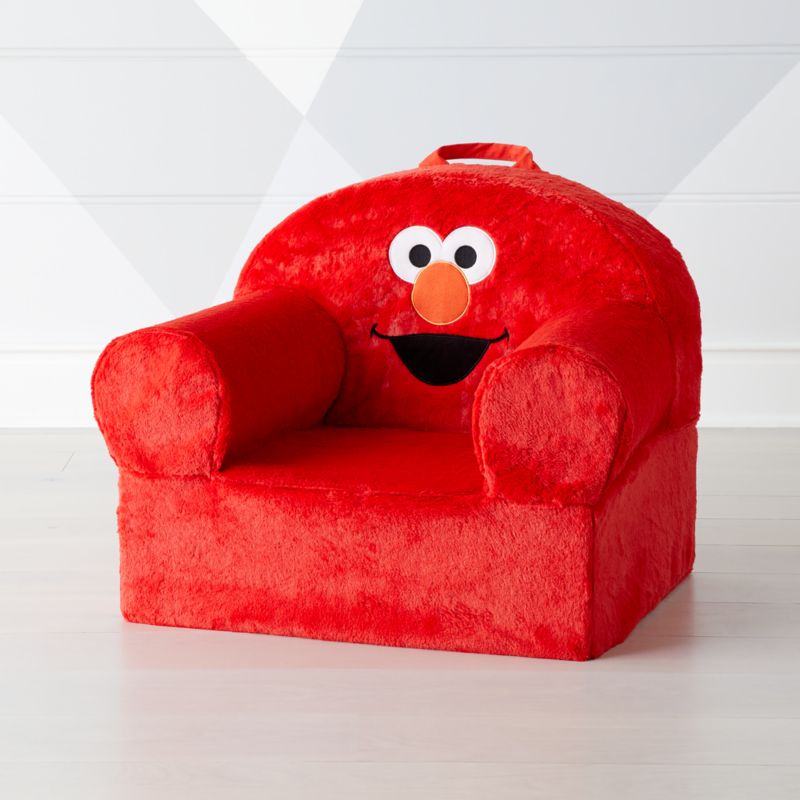 Sesame Street Large Furry Elmo Nod Chair Reviews Crate And Barrel