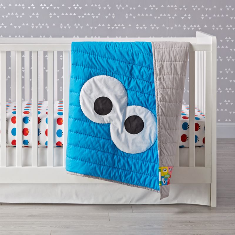 All Eyes Cookie Monster Crib Bedding 