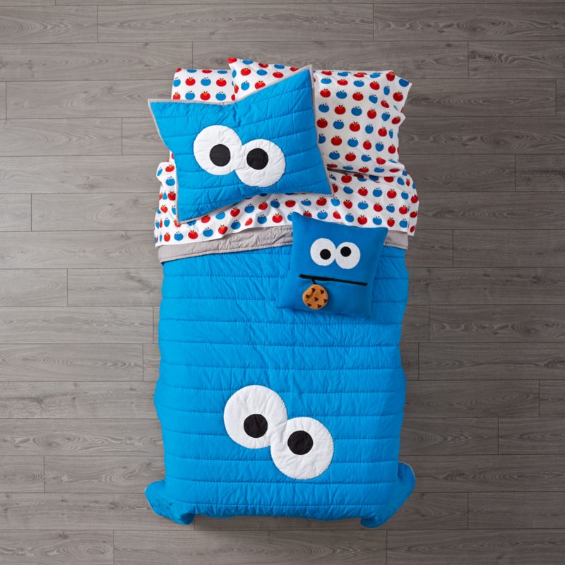 Sesame Street All Eyes Cookie Monster Bedding Crate And Barrel