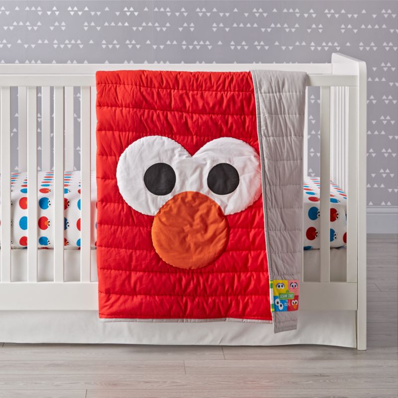 Sesame Street All Eyes Elmo Crib Bedding | Crate and Barrel