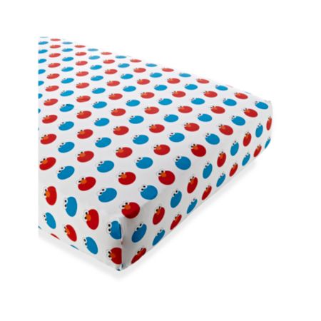 Sesame Street Elmo And Cookie Monster Organic Crib Fitted Sheet