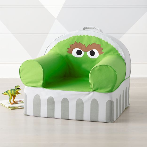 Sesame Street Large Oscar the Grouch Nod Chair Cover Crate and Barrel