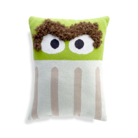 Sesame Street Oscar The Grouch Knit Throw Pillow Reviews Crate