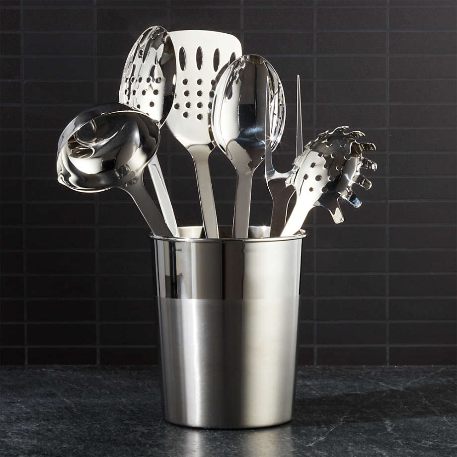 kitchen utensil set and holder