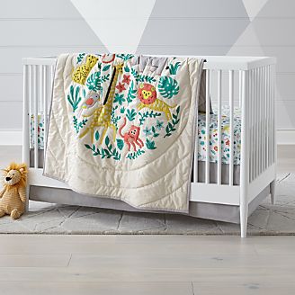 Crib Bedding Crate And Barrel Safari Club Crib Bedding 3 Piece Set