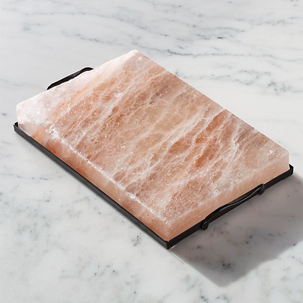 Himalayan Salt Block And Holder Crate Barrel Himalayan Salt Block And