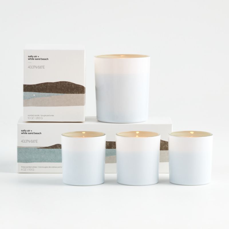 white scented candles