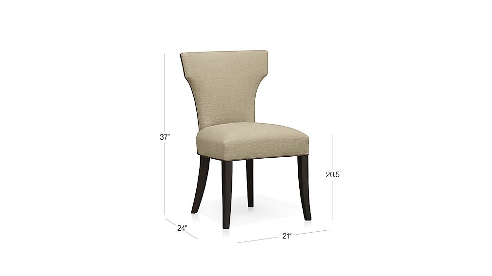 Sasha Upholstered Dining Chair with Leather Welt Tumble: Drift | Crate ...