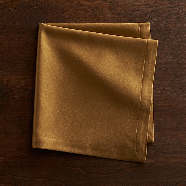 Sateen Gold Cloth Dinner Napkin Crate and Barrel