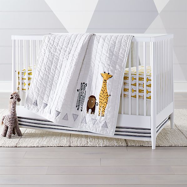 giraffe print crib sheet