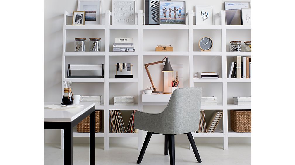 Sawyer White Leaning Desk Reviews Crate And Barrel