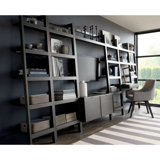 Olin Grey Striped Cotton Dhurrie 8'x10' Rug Crate and Barrel