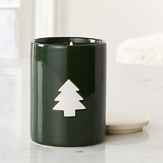 Tree Scented Ceramic Jar Candle
