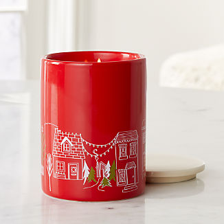 Village Scented Ceramic Jar Candle