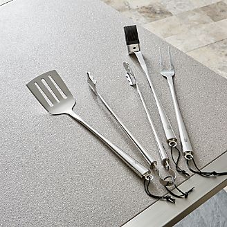Schmidt Brothers ® 4-Piece Chrome Barbecue Tool Set