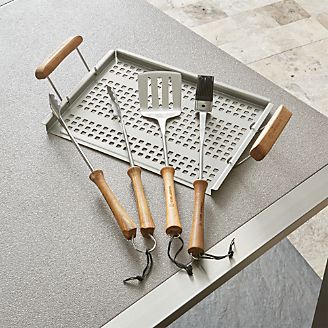 Schmidt Brothers ® 4-Piece Acacia Barbecue Tool Set