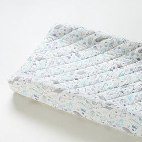 Image of Stay Cool  Sea Organic Cotton Baby Changing Pad Cover