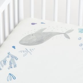 Image of Stay Cool Sea 100% Organic Cotton Baby Crib Fitted Sheet