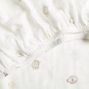 Image of Supersoft Sea Dreams 100% Organic Cotton Baby Crib Fitted Sheet