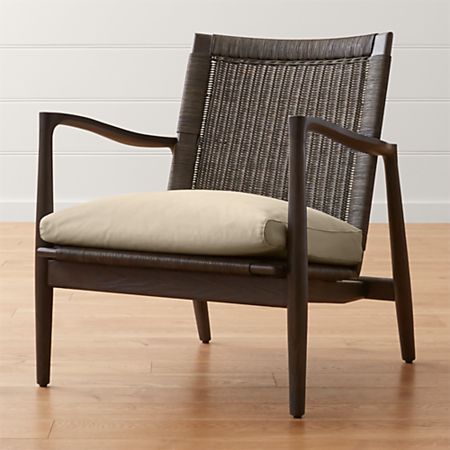 Sebago Midcentury Rattan Chair With Fabric Cushion Reviews