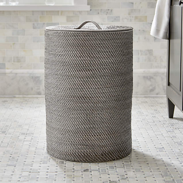 Sedona Grey Bathroom Trash Can + Reviews Crate and Barrel