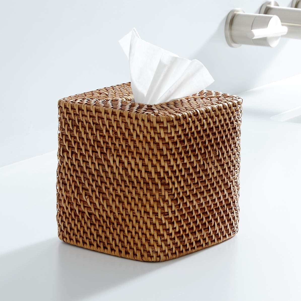 tissue box cover rattan
